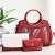 Cross-Body Designer Ladies Handbags Set - Red
