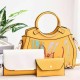 Cross-Body Designer Ladies Handbags Set - Yellow image