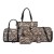 Python Pattern Leather Handbags Set - Grey