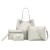 Composite Fashion Leather Handbags Set - Grey