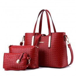 Satchel Designer Ladies Handbags Set - Red