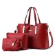 Satchel Designer Ladies Handbags Set - Red image
