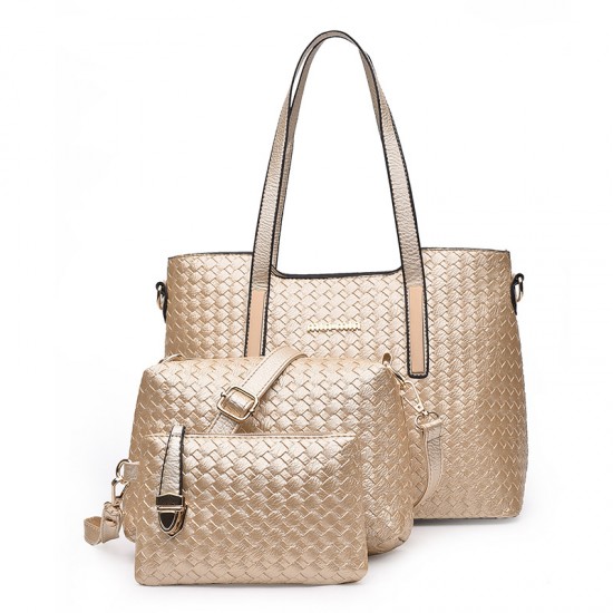 Satchel Designer Ladies Handbags Set - Cream image