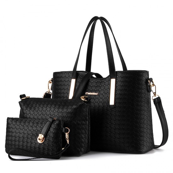 Satchel Designer Ladies Handbags Set - Black image