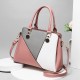 Stitching Design Ladies Handbags Set - Pink image