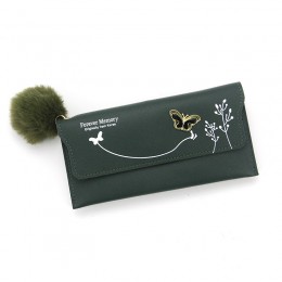 Women Long Soft Leather Wallet - Green