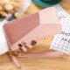 Women Designer Stitched Leather Wallet - Pink image