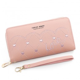 Love Printed Ladies Wallet - Pink