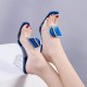 Outerwear High Heel Transparent Sandal-Blue image