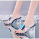 Outerwear High Heel Transparent Sandal-Blue image