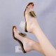 Outerwear High Heel Transparent Sandal-Golden image