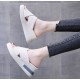 Open Toed Foreign Style Large Size Slope Heel Sandals-White image