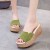New Korean Thick-soled High-Heeled Sandals - Green