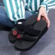 Black Platform Slippers with a Strawberry Design image