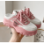 Trendy Pink and White Chunky Mule Sneakers for Women