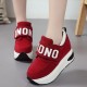 Women Elegant Casual Sport Wedge Shoes - Red image