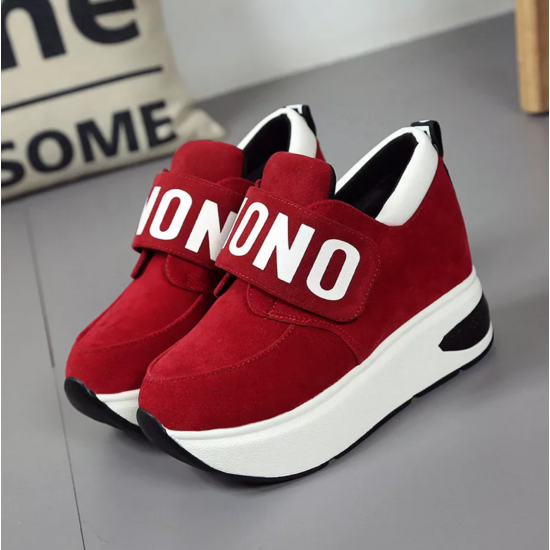 Women Elegant Casual Sport Wedge Shoes - Red image