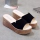 New Korean Thick-soled High-Heeled Sandals - Black image