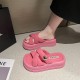 Women's Cute Thick Bottom Beach Slippers in Vibrant Colors - Comfortable and Stylish Summer Footwear