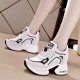 Breathable Platform Round Head Lace-Up Women Sneakers - Stylish and Comfortable Athletic Footwear