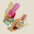 Women Colorful Square Toe High Heel sandals - Multicolour 