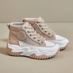 Women's Fashion High Top Platform Sneakers – Casual Chunky Ankle Boots
