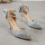 Women's Black Glitter Stiletto Heels – Elegant Party & Wedding Pumps-silver