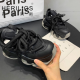 Chunky Black Sneakers with Thick Laces image