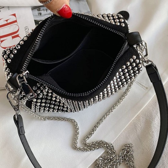 Women's Rhinestone Handbag Party Bag With Chain Strap image