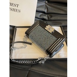 Glamorous Glow Chanel Boy Medium Pearl Bag