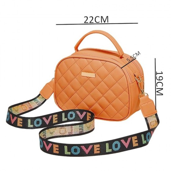 Women's Crossbody Bag With Letter Strap Multi Pockets Purse image