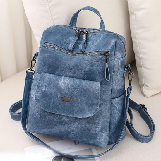 Women Shoulder Backpack Leather Purse Bag For Women Work Travel image