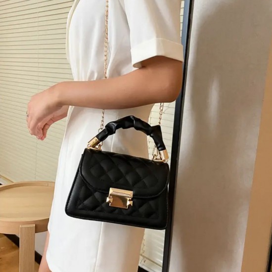 Women's Bag Classic Korean Fashion Hand Bag Small Square Chain Crossbody Bag image