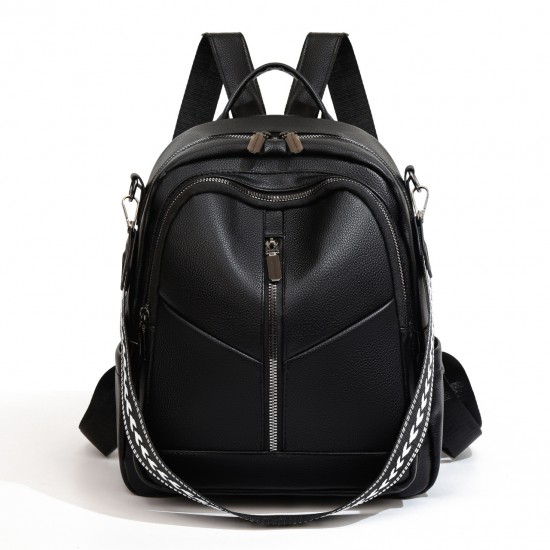 Women's High Quality PU Leather Backpack Bag image