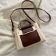 Women's Stylish Shoulder Purse Contrast Handbag Retro Mini Crossbody Bag image