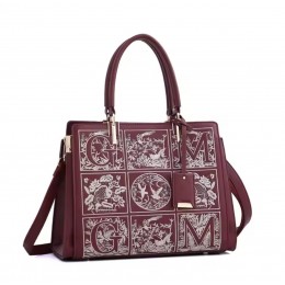 Elegant Embroidered Designer Handbag - Luxury Women's Shoulder Tote Bag