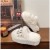 Cozy Cream Fur Slippers for Women with Double Buckle Straps