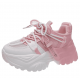 Chunky Platform Sneakers for Women – White & Pink Casual Shoes image