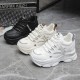 Chunky Sporty Sneakers for Women – Black Platform Shoes image