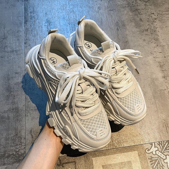 Chunky Mesh Sneakers for Women – Cream Ivory Casual Shoes image