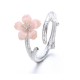 Pink Color Wind Cherry with White Petals Open Hands Ring image