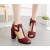 Elegant Wine-Red Mesh Heels with Celestial Charms