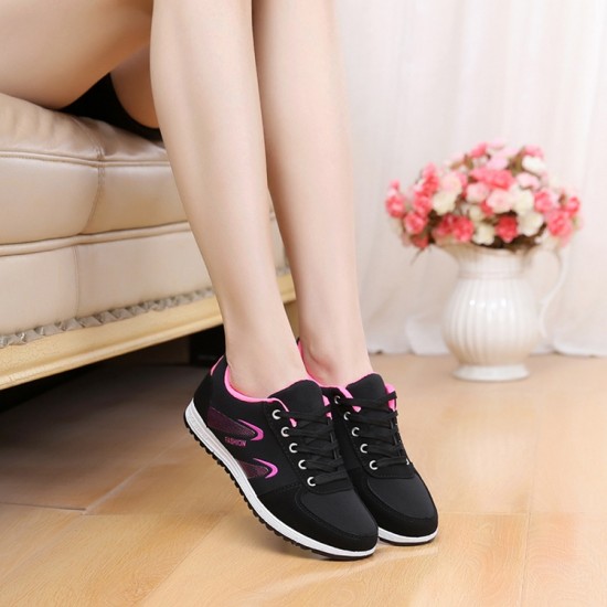 Lattice Pattern Black Color Canvas Sneaker Shoes image