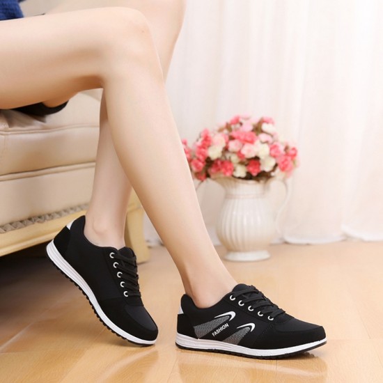 Lattice Pattern Black Color Canvas Sneaker Shoes image