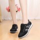 Lattice Pattern Black Color Canvas Sneaker Shoes image