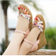 New European Woman Wedge Heels sandals-Pink