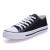Classic Black Canvas Sneakers with Timeless White Accents
