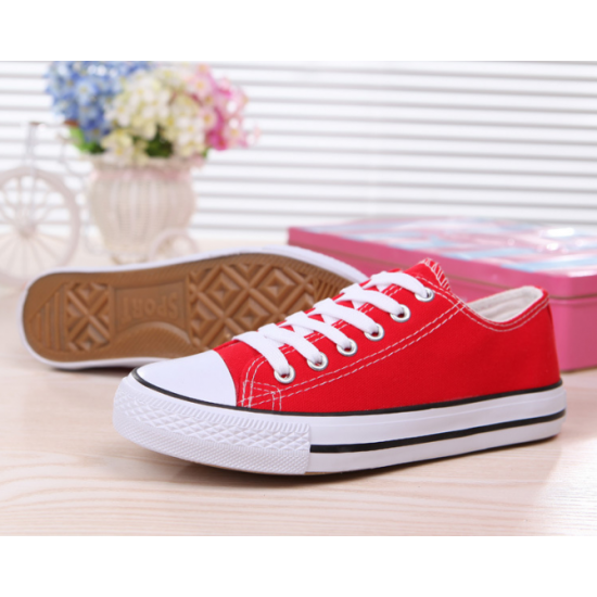 Women Red Color Comfty Canvas Shoes For Women