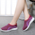 Sporty Magenta Slip On Red Sneakers with Breathable Mesh