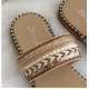 New flat-bottom bohemian Style slippers- Brown image